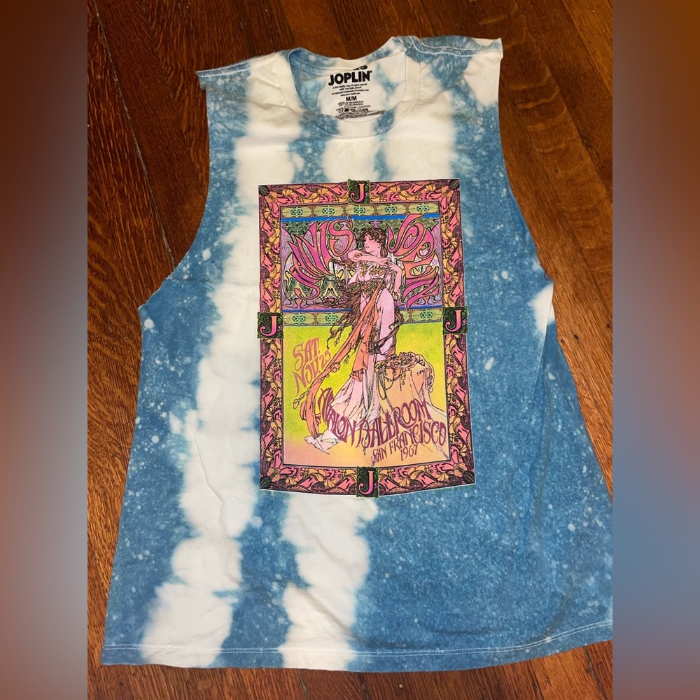 Authentic tie dye Janis Joplin live San Francisco Avalon Ballroom graphic album
